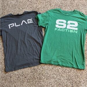 Plae Gray and S2 Faction Green T-Shirts